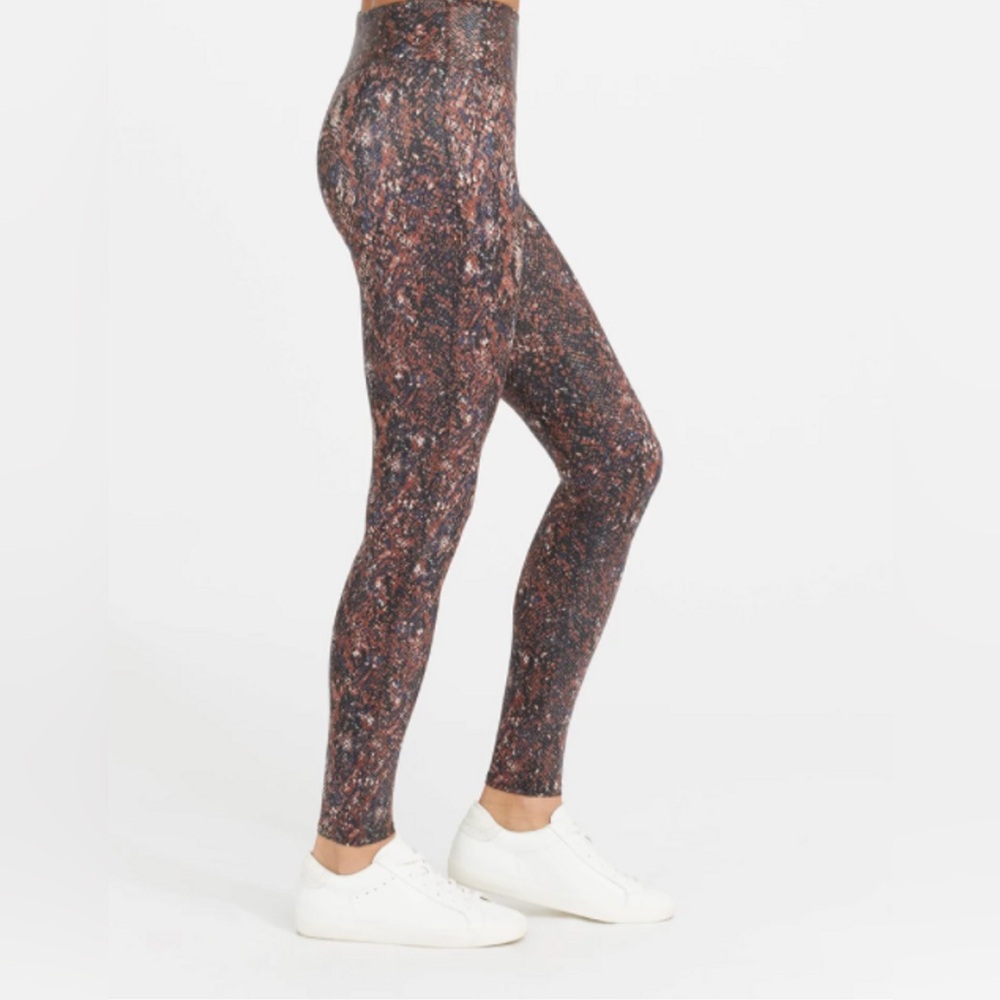 Spanx Pants & Jumpsuits Spanx Faux Leather Snake Shine Leggings small